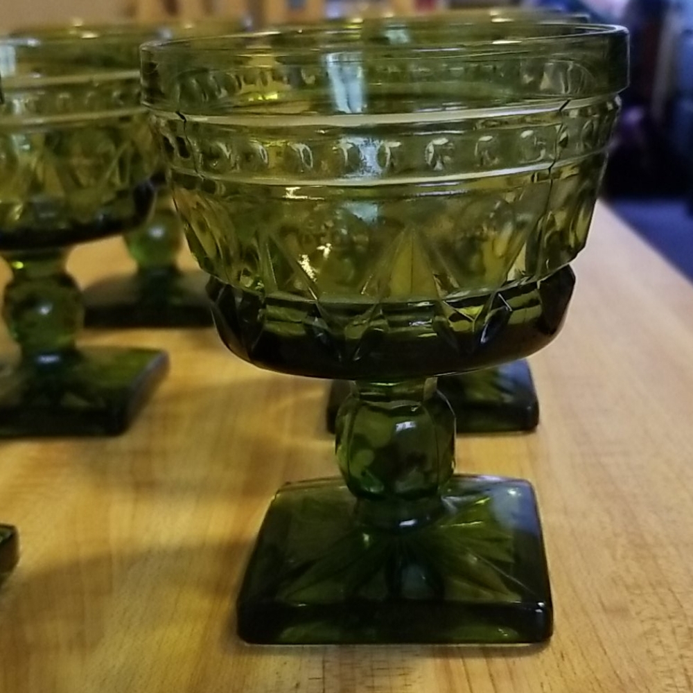 Indiana Glass Co., Colony Park Lane Green, - Picture 6 of 8
